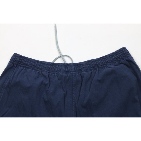 Vintage Reebok Mens Size Medium Faded Spell Out Above Knee Shorts Navy Blue - Picture 9 of 11